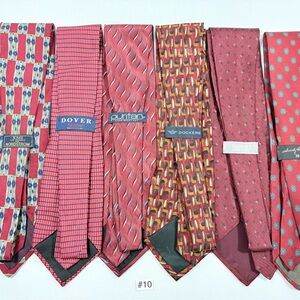 Stylish Men’s Silk Ties in Red and Maroon Hues